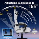 GTPLAYER Gaming Chair Fabric, High Back Computer Chairs with Footrest for Adults Ergonomic Lumbar Support Swivel PC Chair for Home Office (Gray) - 6