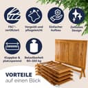 CASARIA® Juego de Muebles de Jardín 5 Piezas Plegable Set Comedor Exterior Madera Acacia FSC® Mesa 4 Sillas Resistente Intemperie Balcón Terraza - 8