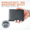 KRONIFY Atlas Herren Geldbeutel aus Leder mit RFID Schutz I Echtleder Portmonee mit Münzfach I Geldbörse für Männer in Carbon mit Geschenk Box - 6