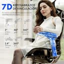 FLEXISPOT ErgoX Pro Silla de Oficina Ergonómica con Reposapiés, Ajuste Altura 12 Niveles, Reposabrazos 7D, Soporte Lumbar 5D, Reposacabezas 4D, Carga 250 kg, Asiento Malla Transpirable, Negro - 6