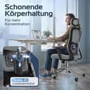 CLOUVOU BrightSeat Bürostuhl Ergonomisch [TESTSIEGER] Schreibtischstuhl 100% individuell einstellbar | Büro Stuhl & Gaming Stuhl | Computerstuhl Home Office Chair Ergonomic | Drehstuhl 150 kg - 5
