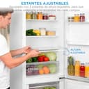 Midea Frigorifico Combi Blanco de 262 L | 55 cm x 177 cm | Nevera Combi con Congelador de 65L y Tecnología Low Frost - Refrigerador Independiente de Bajo Consumo, Puertas Reversibles, Silencioso 39 dB - 9