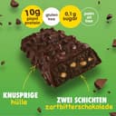 Enervit The Protein Deal Choco Cake Vegan – veganer Proteinriegel, Zartbitterschokolade, 10 g Protein, 0,1 g Zucker, köstlicher pflanzlicher Snack, Glutenfrei, 12 Riegel à 40 g - 3