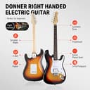 Donner Kit Chitarra elettrica per principianti 39 pollici, pickup S-S-H con amplificatore, borsa, tracolla, corde, accordatore, cavo, plettri, DST100 - 3