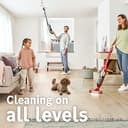 Bosch BBH3ZOOGB Serie 4 Flexxo ProAnimal 2 Cordless Stick Vacuum Cleaner with 2in1 Handheld/Stick Design, Brush Roll Nozzle for Pet Hair, 25.2V Battery, 55 Minutes Run Time, Tornado Red - 9