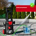 LEHMANN Jukon Idropulitrice Alta Pressione, 1600 W, Pressione max. 200 bar, Portata 480 l/h, Autoadescante, Con Accessori - Pistola, Lance, Lancia Schiuma, Spazzola per Patio, Spazzola per Cerchi - 9
