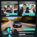 BOTSLAB 4K Dash Cam Auto,5GHz WiFi e GPS,Doppia Telecamera per Auto con Scheda SD 64G,ADAS,24H Monitor di Parcheggio,Super Visione Notturna,WDR,G-Sensor,Registrazione in Loop,Grandangolo 170° - 4