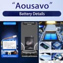 Aousavo (3400 mAh) 584 85 28-02 Replacement Battery Compatible with Husqvarna Automower 310 Model 2015, 2016, 2017, 2018; Automower 315 Model 2015, 2016, 2017, 2018; Automower 315X Battery - 5