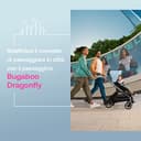 Bugaboo Dragonfly, Passeggino Leggero e Compatto per Bambini, Chiusura Facile a Una Mano in Tutte le Posizioni, Sospensioni Complete, Cesta Portaoggetti XL, Telaio Black e Cappottina Midnight Black - 2