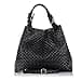 FIRENZE ARTEGIANI Borsa da donna in vera pelle incisa a serpente con tracolla e tracolla Borsa Tote Donna Made in Italy Vera Pelle Italiana 36x29x18 cm, Nero, 33x29x17 cm - 1