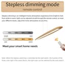 YYUTLUO LED Wood Pendant Light Dining Table Pendant Light, Dimmable with Remote Control Pendant Lamp, Height Adjustable, Modern Linear Design Living Room Lamp Hanging for Office Dining Room (130cm) - 5