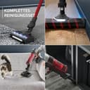 Rowenta X-Force Flex 9.60 Complete, Akku Stab-Staubsauger, tiefenreinigende Kraft, Akku Staubsauger mit 100 AW, vollständiges Reinigungsset, LED-Leuchten, kabellos, langlebiger Akku, rot, RH2099WO - 9