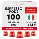 CARRARO 1927 Intenso - 100 Aluminium Coffee Pods Compatible with Nespresso Original line - Intensity 10/14, Dark Roast Coffee Capsules Made in Italy - 1