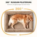 FURTIME Cama ortopédica para perros grandes, cesta para perros de Memory Foam XL, extraíble y lavable, antideslizante, sofá para perros con borde alto, color marrón, 107 x 81 x 19 cm - 8