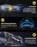 GKU 4K Dash Cam Front and Rear, 5GHz WiFi GPS, Dual Car Camera, 1.5” IPS Mini Dashcam for Cars with 64GB SD Card, 24H Parking Mode, Night Vision, WDR, 170° Wide Angle, G-Sensor, App Control, Max 256GB - 6