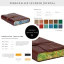 BELCRAFT Venezia Romantica A5 mittelgroßes Notizbuch aus Leder, Handgearbeitet in klassischem Italienischem Stil, Geschenkschachtel inklusive, Tagebuch, Lederbuch A5 (15x21 cm) Dunkelbraun - 6