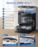 ECOVACS DEEBOT T50 OMNI Gen2 Robot Aspirapolvere Lavapavimenti, (Migliorato da T30 PRO), 21000 Pa, Spazzola Laterale Estensibile e Lavapavimenti, lavaggio con acqua calda a 75 ℃, Ultrasottile 81 mm - 6