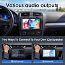 Haudio 2 Din Car Radio with Wireless CarPlay & Android Auto, 7 Inch IPS Screen Car Stereo with Mirror Link, GPS, Voice Control, SWC/FM/RDS/AM, 25 Sets UI Fit All Cars, With Rear View Camera 2+64G - 4