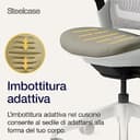 Sedia da ufficio ergonomica Steelcase Series 1 con supporto lombare LiveBack e braccioli 4D Truffle; Prodotto in Europa - 8