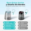 COSLUS C51 Irrigador Dental Bucal Portatil: 3 Modos y 18 Presión Ajustable -300ml IPX7 Irrigador Bucal Inalámbrico para Ortodoncia/Encías Sensibles -Limpieza Dientes de Hogar Viaje - 4 Boquillas Negro - 7