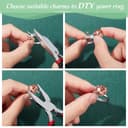 BENECREAT 925 Anillo En Plata de Ley 4 Garras En Blanco, Bases de Anillo Ajustables de Plata, Base de Anillo de Dedo de 19.4 mm., Componentes de Anillos de Garra para la Fabricación de Joyas - 4