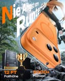 TOCOL für iPhone 17 Pro Max Hülle für MagSafe, Vollständiger Kameraschutz, Eingebauter Magnetring, Stoßfest Kratzfest Transluzente Matt Handyhülle für iPhone 17 Pro Max Case 6,9 Zoll, Orange - 6