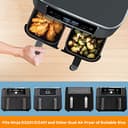 2Pcs Airfryer Zubehör für Ninja Foodi Max Dual Zone AF400EU AF300EU 9.5L, Silikonform Zubehör für Double Stack XL SL400EU Heißluftfritteuse, Airfryer Silikonform Silikoneinsatz Air Fryer Accessories - 4