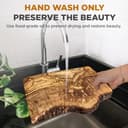 Couples Gift Personalised Olive Wood Cutting Board Chopping Board Wedding Gift New Home Gift Engagement Wedding Anniversary Valentines Initials Design in 25cm 30cm 40cm 50cm (Rustic 50cm) - 5