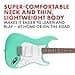 Squier by Fender Debut Collection Stratocaster Electric Guitar, Laurel Fingerboard, White Pickguard, Seafoam Green - 3
