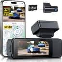 GKU Cámara de Coche Delantera y Trasera, Pantalla Táctil de 3.18", Dashcam 4K+1080P con Tarjeta SD de 64 GB, WiFi 5.8 GHz y GPS, Dash Cam Coche con Modo de Estacionamiento 24 h, Sensor G(ES) (D700-ES) - 1