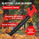 Soplador de Hojas a Batería 21V con 4.0Ah Batería,6 Velocidades Ajustables, 20000RPM, Pantalla LCD y Correa, Soplador de Aire Potente para Jardín, Patio, Caminos y Garaje - 2