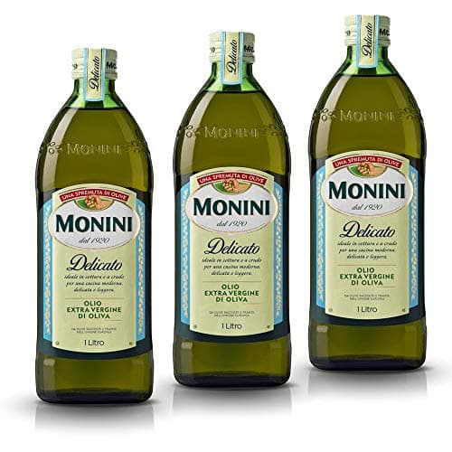 3x Monini Delicato Extra Virgin Olive Oil 1L Virgin Italy Olive Olive Oil