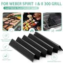 Spirit 300 Flavorizer Bar für Weber Spirit E-310 E-320 E-330 (2013-Current), Spirit II E-310 S-310 Serie (mit vorderen Brennerknöpfen), 38,9cm Porzellanemaille Hitzeschild für Weber 7636 Ersatzteile - 3