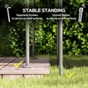 Outsunny 3 x 4m Garden Gazebo with Sides, Double Roof Metal Gazebo, Grey - 6