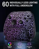 Switch 2 Pro Controller with Charging Dock, Switch Controller Wireless for Nintendo Switch 2/Lite/OLED, RGB Bluetooth Gamepad with 7 LED Colors/Hall Effect/Dual Shock/Turbo/Motion Control - Purple - 4