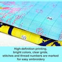 ANSIWEIGO Federa per cuscino fatta a mano a punto croce, federa per cuscino con ricamo di paesaggio naturale di montagna,cotone-lino,45x45 cm,arredamento per la casa - 5