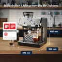 De'Longhi Siebträgermaschine La Specialista Arte EC9155.MB, Espressomaschine mit Mahlwerk, 8 Mahlgrade, 15 Bar, 3 Temperaturen, Milchschaumdüse, 1550W, 1,7L Tank, Edelstahl/Schwarz inkl. Barista-Kit - 8