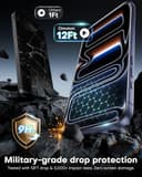 OMOTON für iPhone 17 Pro Panzer Schutz Glas mit Rahmen-Installationshilfe, kompatibel mit iPhone 17 Pro Kamera Schutzfolie, Anti- Kratzer, Bläschenfrei, 9H Härte Folie, 3+2 Stück - 3