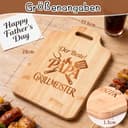 Vatertagsgeschenk für Papa,Multifunktionales Bambus Küchenbrett,Personalisierte Geschenk Vatertag für Opa Männer, Papa Geschenk Zum Vatertag Weihnachten Geburtstag - 2