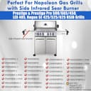 Grillflame S83012 Infrarot Seitenbrenner Gitter Ersatzteile für Napoleon Prestige 500 RSIB Grill Seitenbrenner Rost Pro 500 665 RSIB Rogue SE 425 525 625 LEX 485RSIB Stahl Seite Infrarot Sear Grate - 3