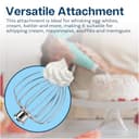 MMOBIEL Repuesto del accesorio batidor de 6 alambres para máquina batidorade acero inoxidable compatible con KitchenAid K45, KSM15, KSM110, KSM103, KSM75, KN15, and KSM90 Stand Mixer - 3