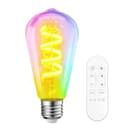 LVWIT E27 Smart Filament Bulb,Alexa Dimmable LED Color Changing Light Bulb,ST64 E27 WiFi RGB Smart Bulb,Compatible with Alexa,Echo and Google Assistant Including Remote Control (6.3W,470LM) - 4