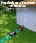 YARDCARE M800Plus Robot Tagliaerba senza filo Perimetrale, GPS, fino a 800 m²,Visione AI, Taglio a U,Riconoscimento Intelligente Ostacoli,Controllo APP（Nero e rosso） - 9