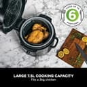 Ninja Foodi MAX Multi Cooker, 7.5L with 9 Cooking Functions, Pressure Cook, Air Fry, Slow Cook, Grill and more, Brushed Steel & Black, OP500UK - 6