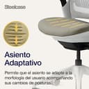Steelcase Series 1, silla de oficina ergonómica con sujeción lumbar, brazos 4D y reposa cabeza regulables, respaldo de malla Trufa; Fabricado en Europa - 8