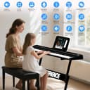 TERENCE Folding Keyboard Piano 88-key piano keyboard with Z-stand Portable semi-weighted keyboard 10W speaker Built-in recording function Bluetooth MIDI interface Suitable for children and adults - 7