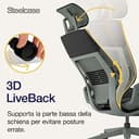 Sedia da ufficio ergonomica Steelcase Gesture con braccioli regolabili a 360°, supporto lombare 3D Live Back, poggiatesta regolabile Onyx; Prodotto in Europa - 5