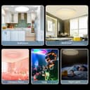 HOTUT RGB Ceiling Light 24W Dimmable LED Ceiling Light,WiFi Bathroom LED Lights Ceiling,Remote & APP Control,2700K-6500K,Round Flush Smart Ceiling Lights Work with Alexa Google Bluetooth for Bedroom - 7