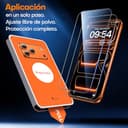 TAURI 2 Unidades Protector de Pantalla para iPhone 17 Pro completo mejorado Completa con Herramienta de Auto-Instalación Sin Polvo, Vidrio Templado, [Protección de Nivel Militar] Resistente a Rasguños - 5
