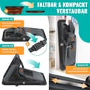 LOVPET® Transportbox Hund Katze Transporttasche XL 82x58x58cm | Hunde-Tragetasche Faltbare Katzentasche | Haustier-Transportbox inkl. Hundenapf & Schultergurt | für Katzen & Hunde Anthrazit - 4